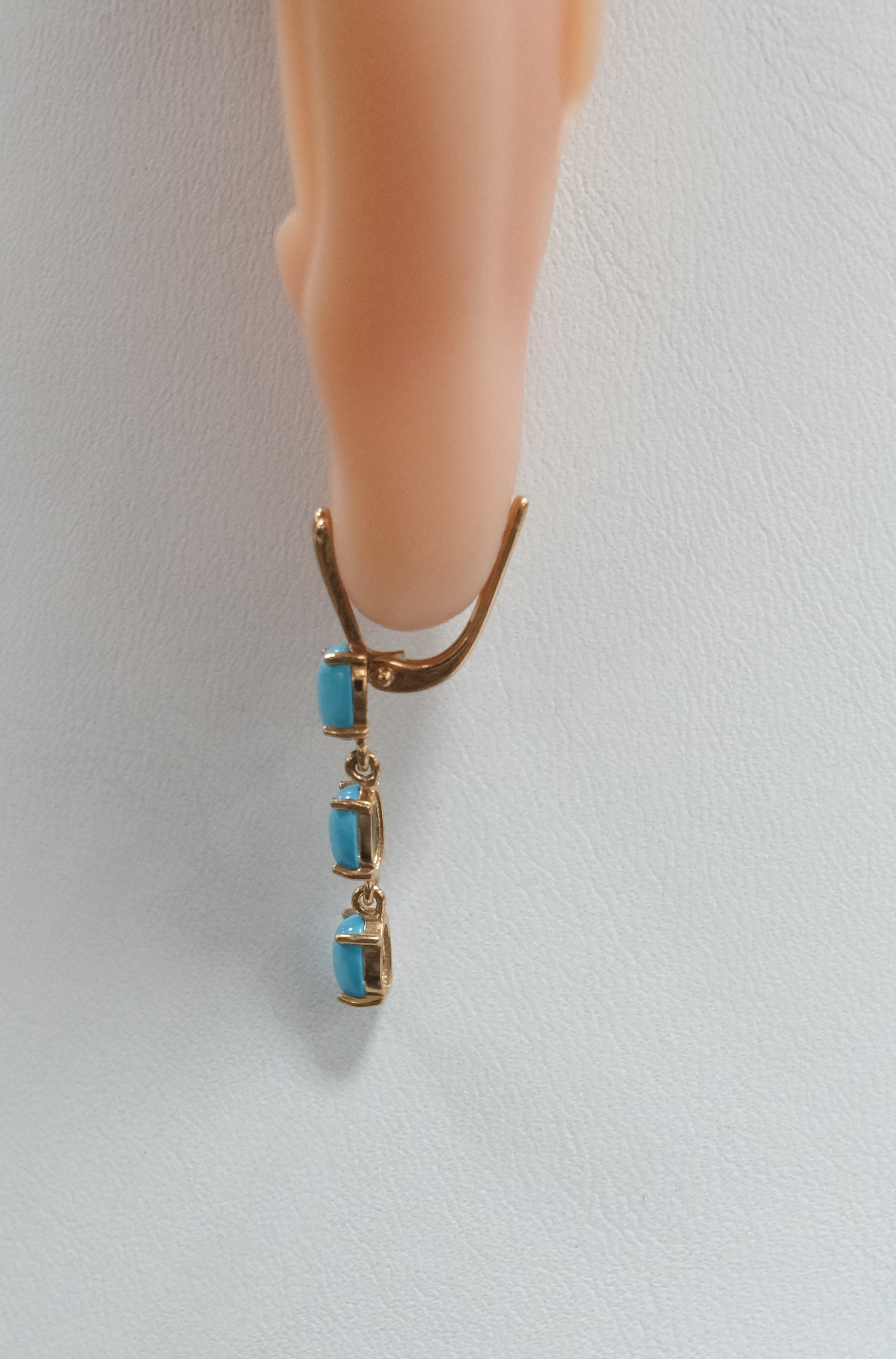 Серебряные серьги с бирюзой